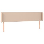 vidaXL Tăblie pat cu aripioare cappuccino 203x16x78/88 cm piele eco vidaXL Tăblie pat cu aripioare cappuccino 203x16x78/88 cm piele eco