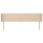 vidaXL Tăblie pat cu aripioare cappuccino 203x16x78/88 cm piele eco vidaXL Tăblie pat cu aripioare cappuccino 203x16x78/88 cm piele eco