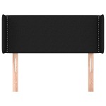 vidaXL Tăblie de pat cu aripioare negru 83x16x78/88 cm textil