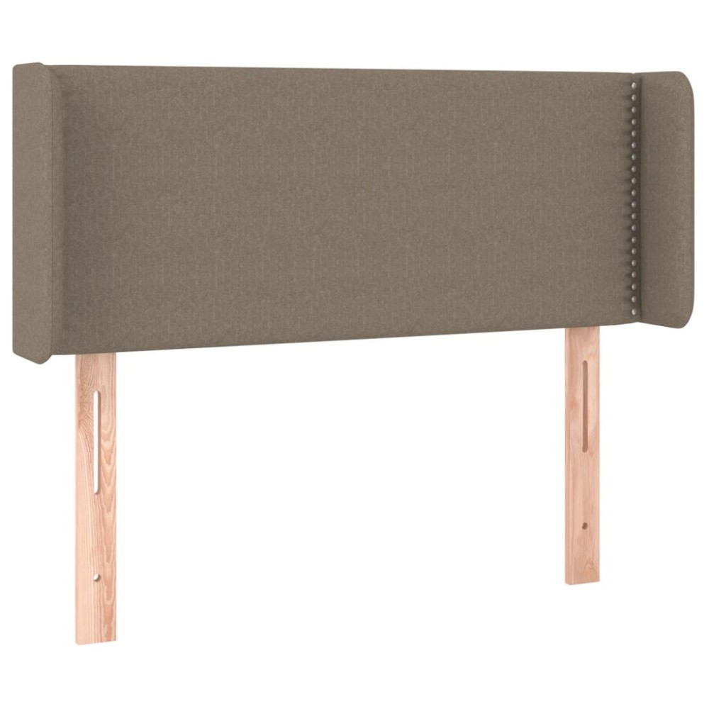 vidaXL Tăblie de pat cu aripioare gri taupe 93x16x78/88 cm textil