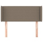 vidaXL Tăblie de pat cu aripioare gri taupe 93x16x78/88 cm textil
