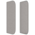 vidaXL Tăblie de pat cu aripioare gri deschis 103x16x78/88 cm textil