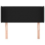 vidaXL Tăblie de pat cu aripioare negru 103x16x78/88 cm textil