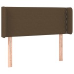 vidaXL Tăblie de pat cu aripioare maro închis 103x16x78/88 cm textil