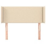 vidaXL Tăblie de pat cu aripioare crem 103x16x78/88 cm textil vidaXL Tăblie de pat cu aripioare crem 103x16x78/88 cm textil