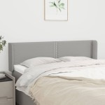 vidaXL Tăblie de pat cu aripioare gri deschis 147x16x78/88 cm textil vidaXL Tăblie de pat cu aripioare gri deschis 147x16x78/88 cm textil