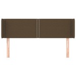vidaXL Tăblie de pat cu aripioare maro închis 147x16x78/88 cm textil