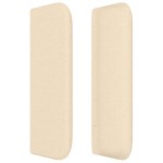vidaXL Tăblie de pat cu aripioare crem 147x16x78/88 cm textil vidaXL Tăblie de pat cu aripioare crem 147x16x78/88 cm textil