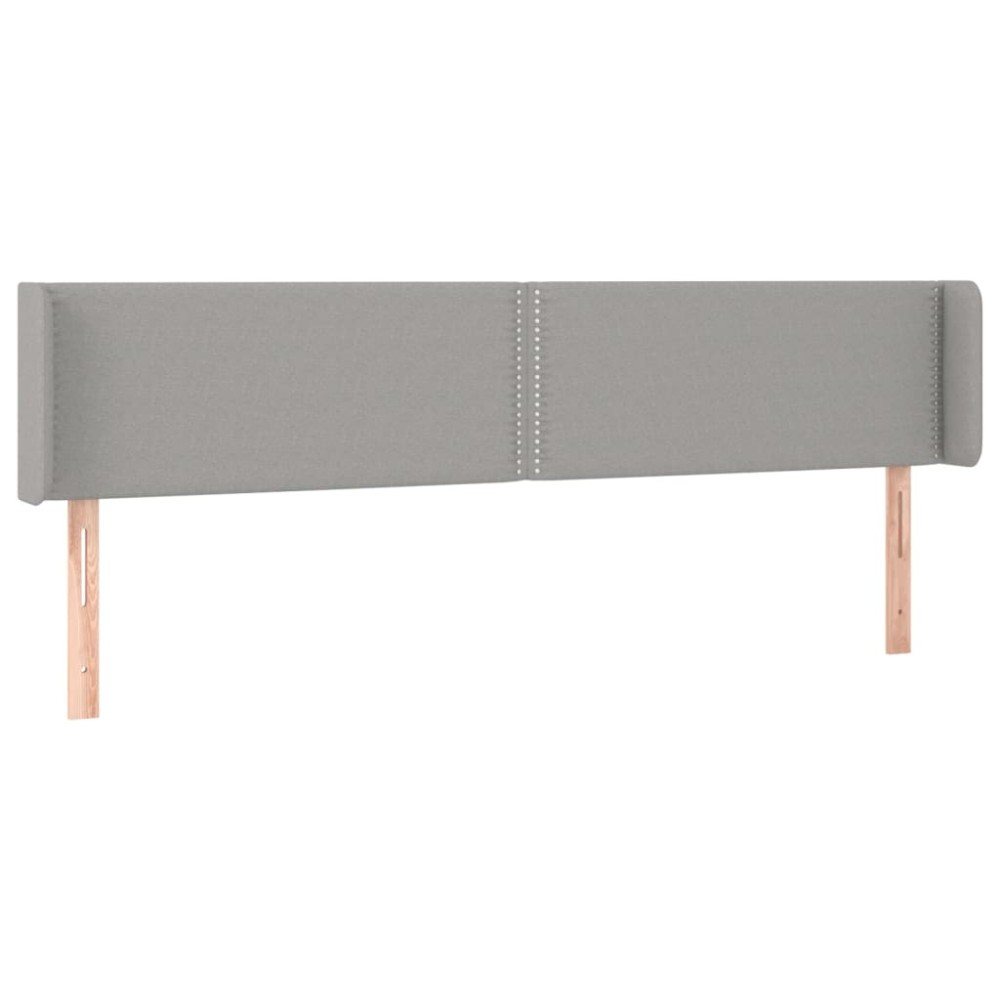 vidaXL Tăblie de pat cu aripioare gri deschis 163x16x78/88 cm textil