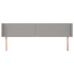 vidaXL Tăblie de pat cu aripioare gri deschis 163x16x78/88 cm textil vidaXL Tăblie de pat cu aripioare gri deschis 163x16x78/88 cm textil
