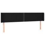 vidaXL Tăblie de pat cu aripioare negru 163x16x78/88 cm textil