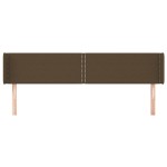 vidaXL Tăblie de pat cu aripioare maro închis 163x16x78/88 cm textil