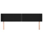 vidaXL Tăblie de pat cu aripioare negru 183x16x78/88 cm textil
