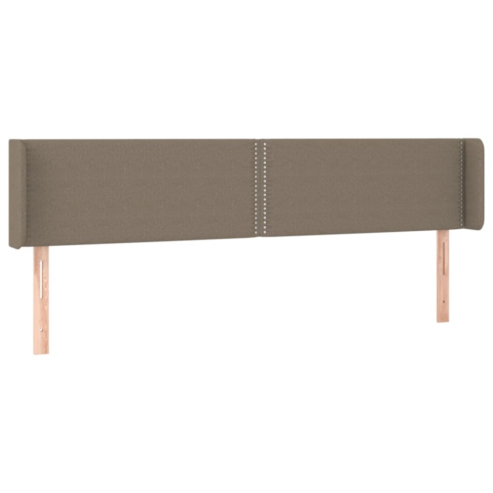 vidaXL Tăblie de pat cu aripioare gri taupe 183x16x78/88 cm textil