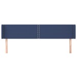 vidaXL Tăblie de pat cu aripioare, albastru, 183x16x78/88 cm textil
