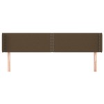 vidaXL Tăblie de pat cu aripioare maro închis 203x16x78/88 cm textil