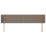 vidaXL Tăblie de pat cu aripioare gri taupe 203x16x78/88 cm textil
