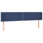 vidaXL Tăblie de pat cu aripioare, albastru, 203x16x78/88 cm textil vidaXL Tăblie de pat cu aripioare, albastru, 203x16x78/88 cm textil