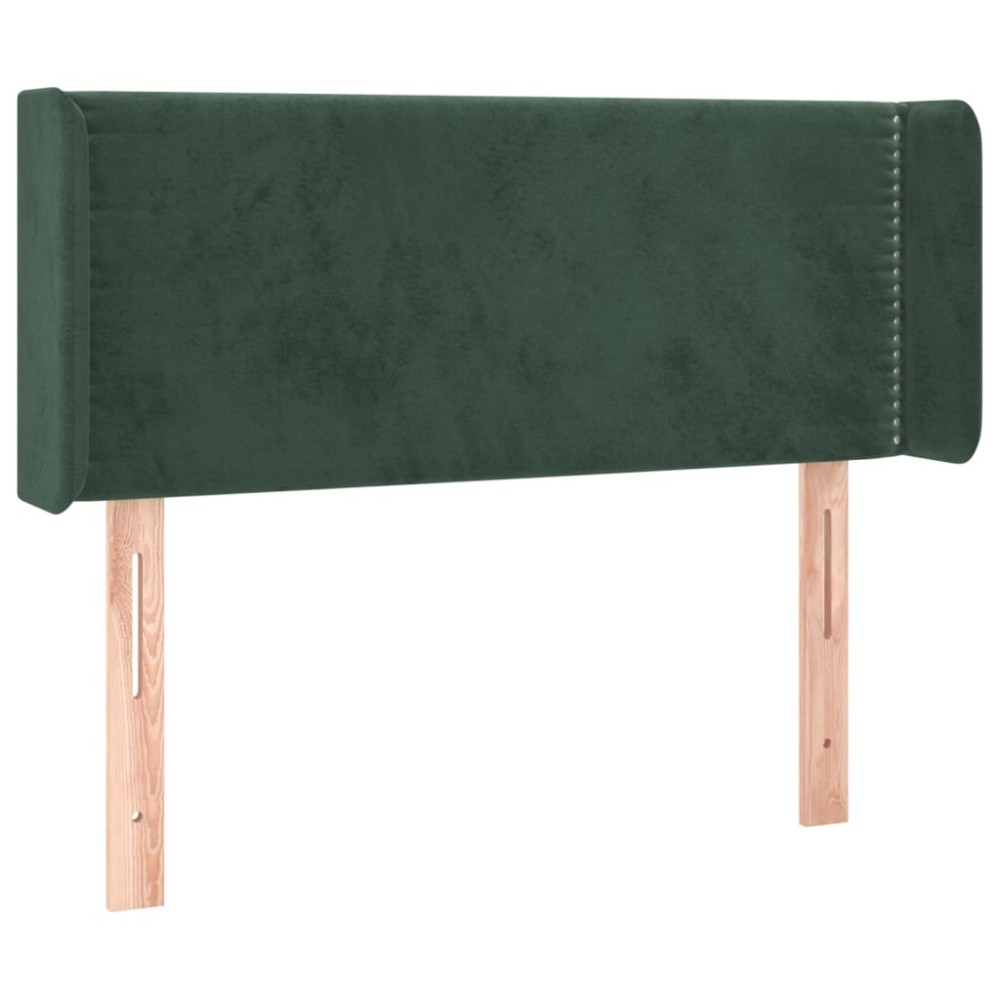 vidaXL Tăblie pat cu aripioare verde închis 83x16x78/88 cm catifea