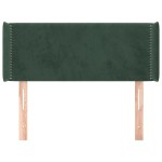 vidaXL Tăblie pat cu aripioare verde închis 83x16x78/88 cm catifea vidaXL Tăblie pat cu aripioare verde închis 83x16x78/88 cm catifea