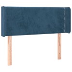vidaXL Tăblie pat cu aripioare albastru închis 93x16x78/88 cm catifea vidaXL Tăblie pat cu aripioare albastru închis 93x16x78/88 cm catifea