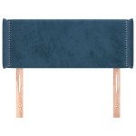vidaXL Tăblie pat cu aripioare albastru închis 93x16x78/88 cm catifea vidaXL Tăblie pat cu aripioare albastru închis 93x16x78/88 cm catifea
