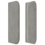vidaXL Tăblie de pat cu aripioare gri deschis 103x16x78/88 cm catifea