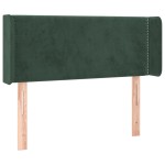 vidaXL Tăblie de pat cu aripioare verde închis 103x16x78/88 cm catifea