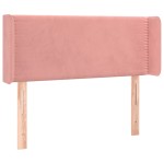vidaXL Tăblie de pat cu aripioare roz 103x16x78/88 cm catifea