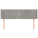 vidaXL Tăblie de pat cu aripioare gri deschis 147x16x78/88 cm catifea vidaXL Tăblie de pat cu aripioare gri deschis 147x16x78/88 cm catifea
