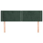 vidaXL Tăblie de pat cu aripioare verde închis 147x16x78/88 cm catifea