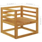 vidaXL Scaun de grădină cu perne crem, lemn masiv de acacia vidaXL Scaun de grădină cu perne crem, lemn masiv de acacia
