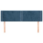 vidaXL Tăblie pat cu aripioare albastru închis 147x16x78/88 cm catifea