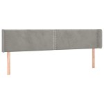 vidaXL Tăblie de pat cu aripioare gri deschis 163x16x78/88 cm catifea vidaXL Tăblie de pat cu aripioare gri deschis 163x16x78/88 cm catifea
