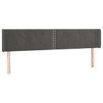 vidaXL Tăblie de pat cu aripioare gri închis 163x16x78/88 cm catifea vidaXL Tăblie de pat cu aripioare gri închis 163x16x78/88 cm catifea