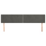 vidaXL Tăblie de pat cu aripioare gri închis 163x16x78/88 cm catifea vidaXL Tăblie de pat cu aripioare gri închis 163x16x78/88 cm catifea
