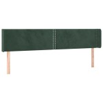 vidaXL Tăblie de pat cu aripioare verde închis 163x16x78/88 cm catifea vidaXL Tăblie de pat cu aripioare verde închis 163x16x78/88 cm catifea