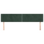 vidaXL Tăblie de pat cu aripioare verde închis 163x16x78/88 cm catifea vidaXL Tăblie de pat cu aripioare verde închis 163x16x78/88 cm catifea