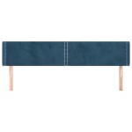 vidaXL Tăblie pat cu aripioare albastru închis 163x16x78/88 cm catifea