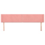 vidaXL Tăblie de pat cu aripioare roz 163x16x78/88 cm catifea