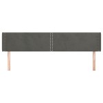 vidaXL Tăblie de pat cu aripioare gri închis 183x16x78/88 cm catifea vidaXL Tăblie de pat cu aripioare gri închis 183x16x78/88 cm catifea