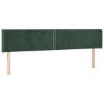 vidaXL Tăblie de pat cu aripioare verde închis 183x16x78/88 cm catifea