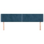 vidaXL Tăblie pat cu aripioare albastru închis 183x16x78/88 cm catifea