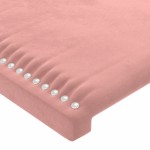 vidaXL Tăblie de pat cu aripioare roz 183x16x78/88 cm catifea