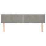 vidaXL Tăblie de pat cu aripioare gri deschis 203x16x78/88 cm catifea