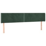 vidaXL Tăblie de pat cu aripioare verde închis 203x16x78/88 cm catifea