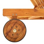 vidaXL Șezlong de plajă, lemn masiv de acacia vidaXL Șezlong de plajă, lemn masiv de acacia