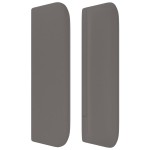 vidaXL Tăblie de pat cu aripioare gri 93x16x78/88 cm piele ecologică