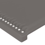 vidaXL Tăblie de pat cu aripioare gri 93x16x78/88 cm piele ecologică