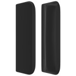 vidaXL Tăblie de pat cu aripioare negru 103x16x78/88cm piele ecologică